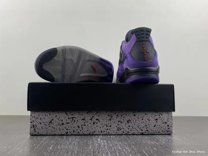 Kick Theory x Suede Scott Jordan 4 Purple Air Travis 0623